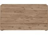 Kommode OTTO HOME "Kosmo", braun (wiking eiche), B:142cm H:80cm T:35cm, Sideboards, Kommode, 8 Schubladen mit Vollauszug