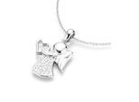 Kette mit Anhänger FIRETTI "Schmuck Geschenk Silber 925 Halsschmuck Halskette Ankerkette Herz", silber (silberfarben), Halsketten, Damen, Silber 925 (Sterlingsilber), L: 45, mit Zirkonia (synth.)