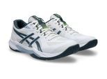 Hallenschuh ASICS "GEL-TACTIC 13", Herren, Gr. 43,5, weiß, raw indigo, Schuhe Hallenschuh, besonders geeignet für Handball und Volleyball