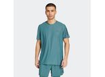 Laufshirt ADIDAS PERFORMANCE "OWN THE RUN", Herren, Gr. XXL, preloved teal, Obermaterial: 86% Polyester, 14% Elasthan, normal, Rundhals, Shirts Laufshirt