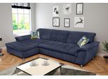 Ecksofa DOMO COLLECTION "FRANZI 278x170x81 cm, Steppung im Sitzbereich, L-Form", blau (marine), B:278cm H:81cm T:170cm, Flachgewebe (100% Polyester);Chenille (100% Polyester), Sofas, Ecksofa, wahlweise mit Bettfunktion, Bettkasten und Kopfteilverstellung