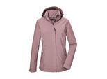 Outdoorjacke KILLTEC "KOS 26 WMN JCKT", Damen, Gr. 46, rosa (rauchrosa), Obermaterial: 100% Polyester.Futter: 100% Polyester, Jacken Outdoorjacke, Funktionsjacke: wasser- und winddicht, atmungsaktiv, abnehmbare Kapuze