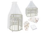 Waldin Babybett OWAL Kinderbett 7in1 mit Matratze, mitwachsendes Kinder-Bett