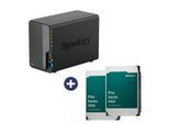 Synology DiskStation DS224+ 2 Einschübe NAS-Server Leergehäuse (DS224+) + 32TB (2x16TB) Synology Plus 3.5" SATA 6Gb/s Festplatten
