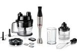 BOSCH Stabmixer "ErgoMaster Serie 6 MSM6M8X1, 4 Klingen, Mixfuß Edelstahl, schwarz", schwarz (edelstahl, schwarz), B:6cm H:39,5cm T:7,8cm, Mixer, Würfelschneider, Zerkleinerer, Schneebesen, 10 J Motorgarantie, Stabmixer