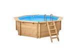 Pool "Java" ø 4,40 m/ 1,36m Achteck Rund (Filteranlage 6,0m3, Basis Set)