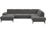 Wohnlandschaft SIT & MORE "Morris Jubi", grau (stone), B:335cm H:82cm T:212cm, 100% Polyester, Sofas, Wohnlandschaft, wahlweise mit Armteilverstellung, Bettfunktion & Bettkasten
