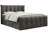 BOXSPRINGBETT PREMIUM 11 KING 140/200 Hellgrau Velvet - H3