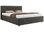 POLSTERBETT PAVO CLASSIC 180/200 - Dunkelgrau Velvet - Pocket-Matratze
