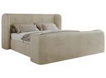POLSTERBETT EMORA CLASSIC DUO 180/200 - Beige Velvet - Schaum-Matratze