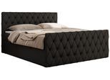 BOXBETT MIREN DUO 180/200 - Schwarz Kunstleder - H4