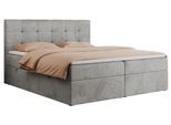 BOXBETT CENTO 160/200 Hellgrau Velvet - H3