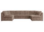 WOHNLANDSCHAFT COMODO U Braun Cord