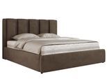 POLSTERBETT SAVINO CLASSIC 180/200 - Braun Velvet - Pocket-Matratze