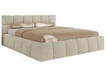 POLSTERBETT NIRA CLASSIC 160/200 - Creme Strukture - Pocket-Matratze