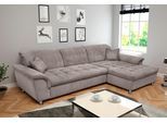 Ecksofa DOMO COLLECTION "FRANZI 278x170x81 cm, Steppung im Sitzbereich, L-Form", grau (taupe), B:278cm H:81cm T:170cm, Flachgewebe (100% Polyester);Chenille (100% Polyester), Sofas, Ecksofa, wahlweise mit Bettfunktion, Bettkasten und Kopfteilverstellung