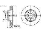 ATE Bremsensatz, Scheibenbremse Bremsensatz-Vorderachse ijf14166l8 Vorderachse belüftet 280mm 26mm für Volvo