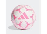 Fußball ADIDAS PERFORMANCE "STARLANCER CLB" Gr. 5, pink (weiß, solar pink), Bälle, 5, 0,4 g, Thermoplastisches Polyurethan (TPU), B:22,3cm H:17,3cm T:22cm
