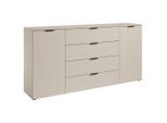 Carryhome Sideboard, Kaschmir, Kunststoff, 2 Fächer, 4 Schublade(n) Schubladen, 180x90x40 cm, Typenauswahl, Beimöbel erhältlich, Wohnzimmer, Kommoden & Sideboards, Sideboards