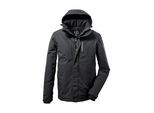 Outdoorjacke KILLTEC "KOW 161 MN JCKT", Herren, Gr. L, schwarz, Obermaterial: 100% Polyester.Futter: 100% Polyester.Füllung: 100% Polyester, Jacken Outdoorjacke, Wasser- und winddichte Funktionsjacke mit abnehmbarer Kapuze