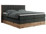 BOXSPRINGBETT BELLISSIMO KING 160/200 Dunkelgrau Struktur - H3