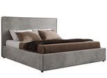 POLSTERBETT CORIVO CLASSIC 180/200 - Hellgrau Velvet - Schaum-Matratze