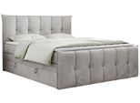 BOXSPRINGBETT PREMIUM 11 KING 180/200 Hellgrau Velvet - H3