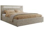 POLSTERBETT GOLD 5 CLASSIC 180/200 - Beige Strukture - Schaum-Matratze