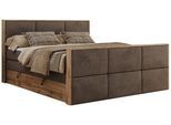 BOXSPRINGBETT ALBERO 2 KING DUO 120/200 Braun Velvet - H4