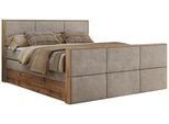 BOXSPRINGBETT ALBERO 2 KING DUO 200/200 Beige Strukture - H3