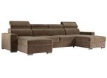 WOHNLANDSCHAFT FOX U Braun - Velvet