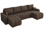 WOHNLANDSCHAFT KIRASSO U Braun Velvet