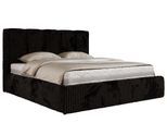POLSTERBETT SAVINO CLASSIC 140/200 - Schwarz Cord - Schaum-Matratze