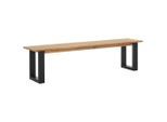 Livetastic Sitzbank, Wildeiche, Holz, Buche,Wildeiche, massiv, 3-Sitzer, 38x45x180 cm, Esszimmer, Bänke, Sitzbänke