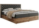 BOXBETT ALBERO 3 - 200/200 Dunkelgrau Kunstleder - H4