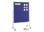 MAUL Moderationstafel Pro, Textil/Textil blau + Moderationskarten-Set mit 360 Karten und 200 Pin-Nadeln