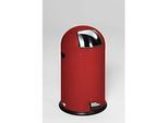 VAR Abfallsammler, Tretmechanismus, 37 l, Metallgriff, Inneneimer Stahl, rot, 10 kg