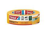 tesa Perfect+ Malerband, 50 m × 30 mm – saubere Farbkanten, reissfest, rückstandsfrei, für Innen