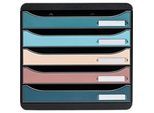 Exacompta Big Box Plus Skandi sortiert, 5 Schubladen A4/A4+, offene Front, leise mit Sicherheitsstopp, stapelbar