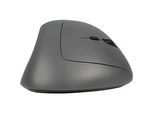 Bakker Elkhuizen Vertikalmaus MidWay, für Rechtshänder, 7 Tasten und Scrollrad, bis 10 m, USB-C/Bluetooth, B 72 x T 103 x H 60 mm, dunkelgrau