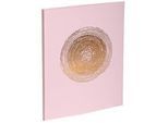 Exacompta Gästebuch Ellipse Grün-Rosa 22x27 cm, 100 Seiten Clairefontaine, Goldschnitt, Kristallbox