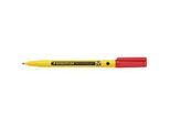 Staedtler Fineliner Noris, Rundspitze, Strichbreite 0,6 mm, Tinte auf Wasserbasis, Recycling-Kunststoff, Schreibfarbe rot, 1 Stück