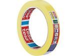 tesa Präzisionskrepp 4334 Malerkrepp, 50 m × 19 mm, gelb, innen/aussen, UV‑beständig, rückstandsfrei