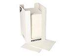 Papstar Serviette PUNTO weiss, Tissue 2-lagig 20x20 cm, Point-to-Point, 1/4-Falz, 14 Boxen à 100