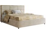 POLSTERBETT LERIO CLASSIC 180/200 - Beige Velvet - Schaum-Matratze