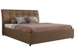POLSTERBETT GALA CLASSIC 180/200 - Braun Kunstleder - Pocket-Matratze
