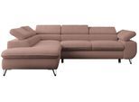 ECKSOFA PETER L Rosa Boucle - Links Seite