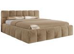 POLSTERBETT NIRA CLASSIC 140/200 - Beige Plüsch - ohne Matratze