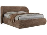 POLSTERBETT CAELA CLASSIC 140/200 - Braun Cord - Multipocket-Matratze