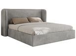 POLSTERBETT EMORA CLASSIC 160/200 - Hellgrau Velvet - Pocket-Matratze